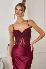 GIULIA - SATIN LACE CORSETTE DRESS *SPECIAL ORDER