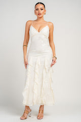 JEWEL - RUFFLE LACE TIE BACK DRESS