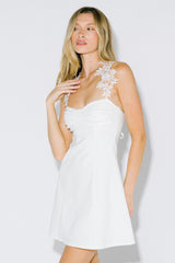 ANGELICA - LACE SHOULDER MINI DRESS