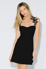 ANGELICA - LACE SHOULDER MINI DRESS