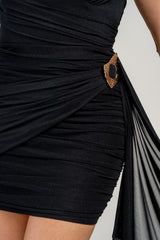 ADELLE - TUBE MINI DRESS WITH SIDE DRAPE