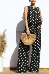 DOT - CHIFFON TIE TOP