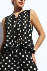 DOT - CHIFFON TIE TOP