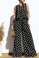 DOT - CHIFFON TIE TOP