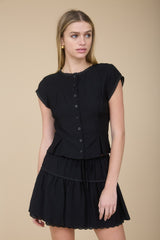 ENVY - LACE TRIM SKIRT