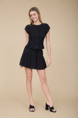 ENVY - LACE TRIM SKIRT
