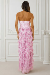 NEW YORK - FLORAL MESH MAXI DRESS