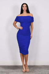 RIVIERA - OFF SHOULDER MESH DRESS