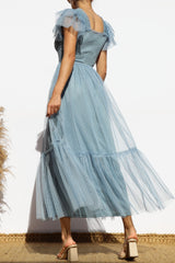 STORMI - CROCHET MESH MIDI DRESS