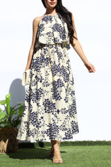 BLUIVY - RUFFLE TOP PRINT DRESS