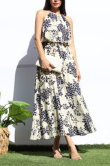 BLUIVY - RUFFLE TOP PRINT DRESS