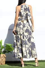 BLUIVY - RUFFLE TOP PRINT DRESS