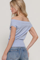 ASSYMETRICAL SHORT SLEEVE SWEATER