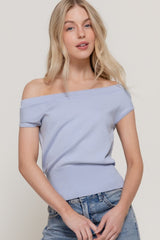 ASSYMETRICAL SHORT SLEEVE SWEATER