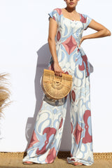 SEEPUCCI - PRINT CAP SLEEVE TOP