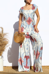 SEEPUCCI - PRINT WIDE LEG PANT