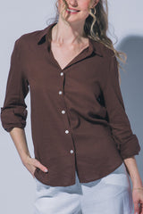 LINEN BUTTON DOWN SHIRT