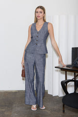 HANA - LINEN WIDE LEG PANT