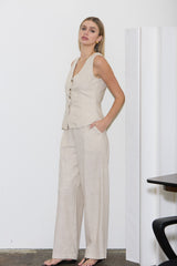 HANA - LINEN WIDE LEG PANT