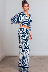 TRIBAL - PRINT DRAWSTRING PANT