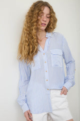 STRIPE ROLL UP SLEEVE SHIRT