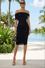 AMALFI - SCARF DRAPE MESH DRESS