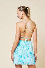 AQUARIUS - SEQUIN TIE BACK MINI DRESS
