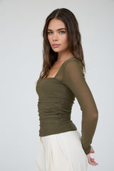 SHEER MESH TOP