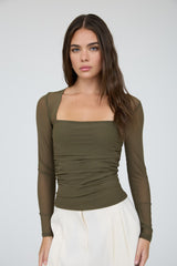 SHEER MESH TOP