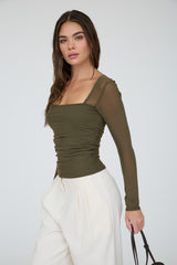 SHEER MESH TOP