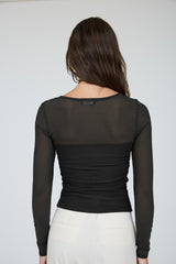 SHEER MESH TOP