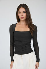 SHEER MESH TOP