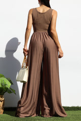 MOCHA - MIXED MEDIA JUMPSUIT
