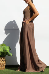 MOCHA - MIXED MEDIA JUMPSUIT