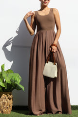 MOCHA - MIXED MEDIA JUMPSUIT