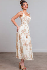 RACHEL - EMBROIDERED MIDI DRESS