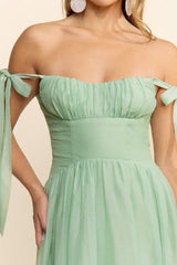 DUBAI - MINT TIE STRAP DRESS