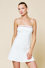 PIXIE - DOT MESH CAMI MINI DRESS