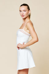 PIXIE - DOT MESH CAMI MINI DRESS