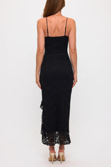 CHERRY - LACE CAMI RUFFLE DRESS