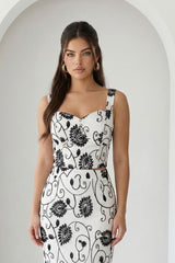 YINGYANG - EMBROIDERED CORSET TOP