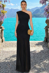 IRINA - ONE SHOULDER MESH GOWN