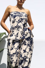INDIGO - FLORAL TUBE TOP