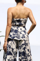 INDIGO - FLORAL TUBE TOP