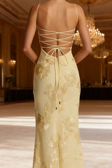 LEMONCELLO - EMBROIDERED TIE BACK DRESS
