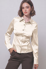 SATIN CORSETTE BLOUSE