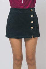FAUX SUEDE SKORT