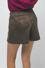 FAUX SUEDE SKORT