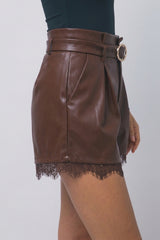 LACE TRIM SHORTS