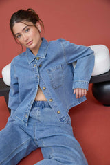 BOXY - CROP DENIM SHIRT